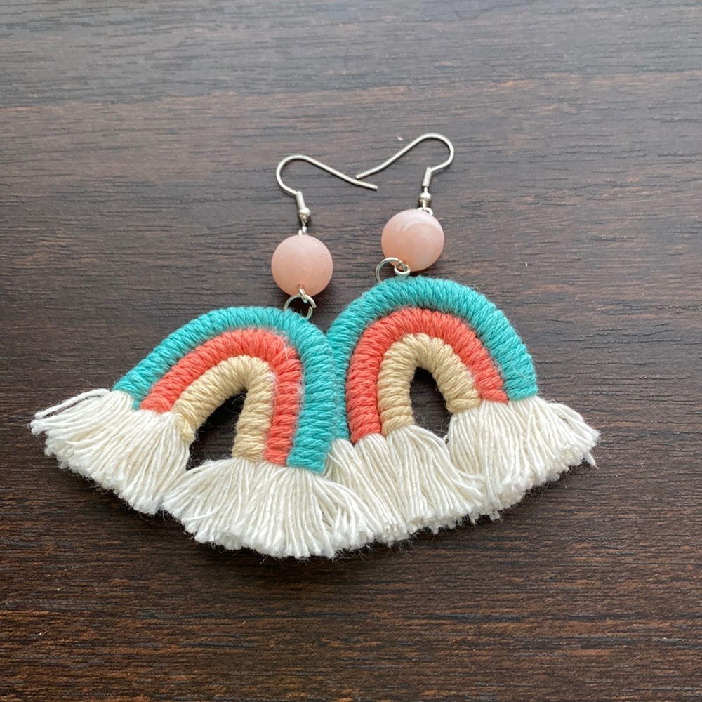 Pastel Rainbow Drop Earrings